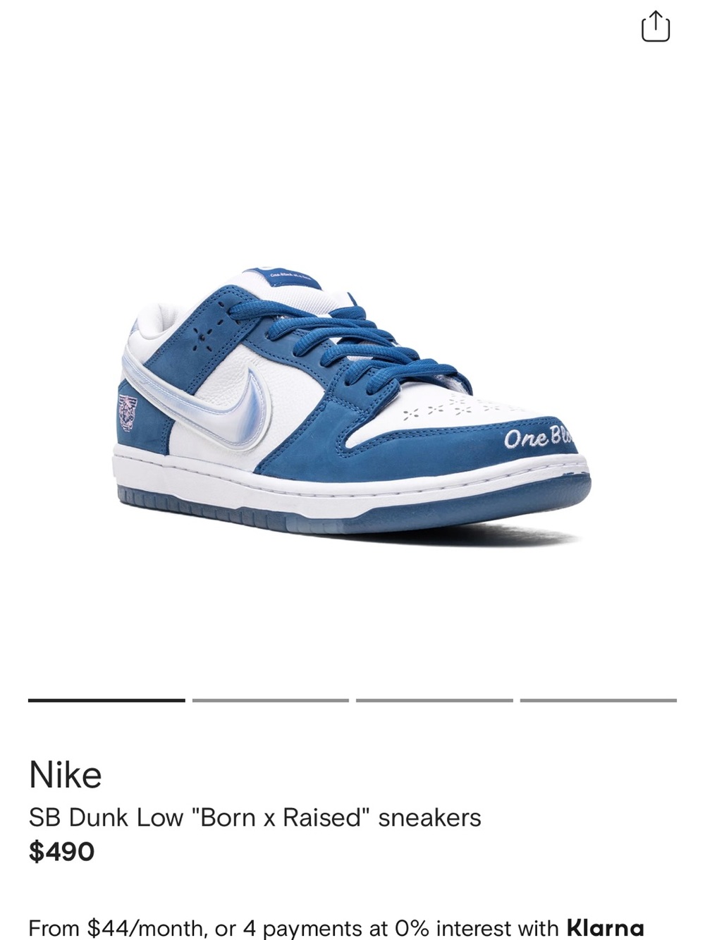 Nike SB Dunk Low White & Blue Low-Top Sneakers